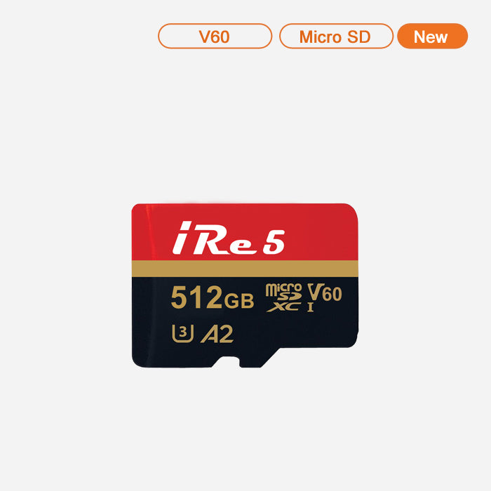 512GB Micro SD V60 ProRes Memory Card For iRe5 Storage Case (For iPhon