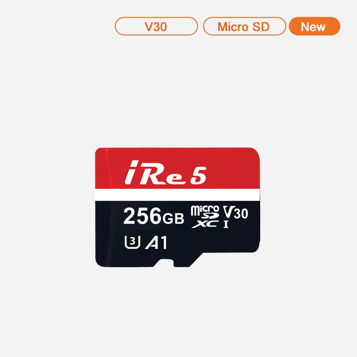256GB Micro SD V30 Memory Card For iRe5 Storage Case