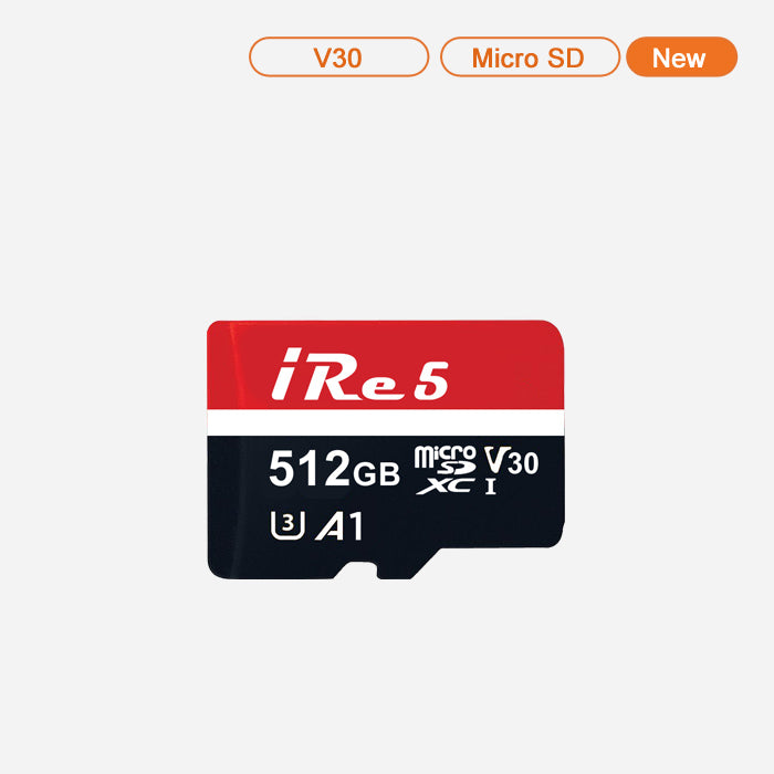 512GB Micro SD V30 Memory Card For iRe5 Storage Case